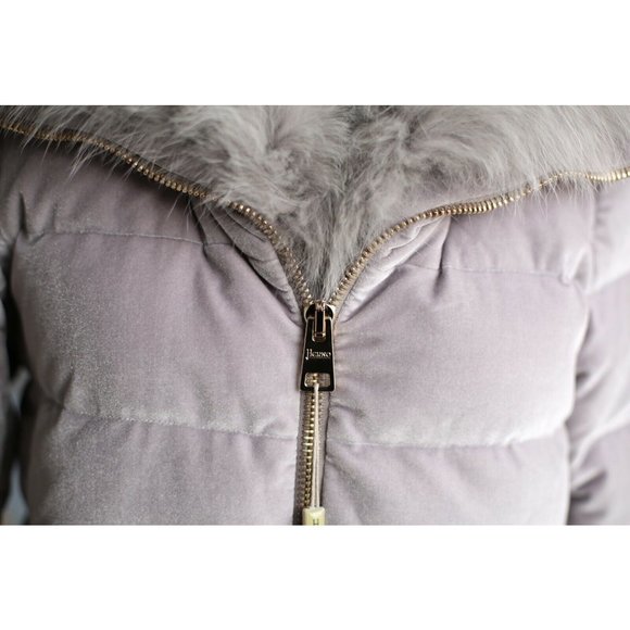 NWT Herno Goose Down Puffer Jacket SZ 46/8 Grey Velvet FUR $1,595 - Picture 4 of 6